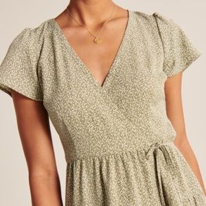 Abercrombie & Fitch Tiered Wrap Mini Dress